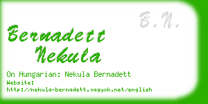 bernadett nekula business card